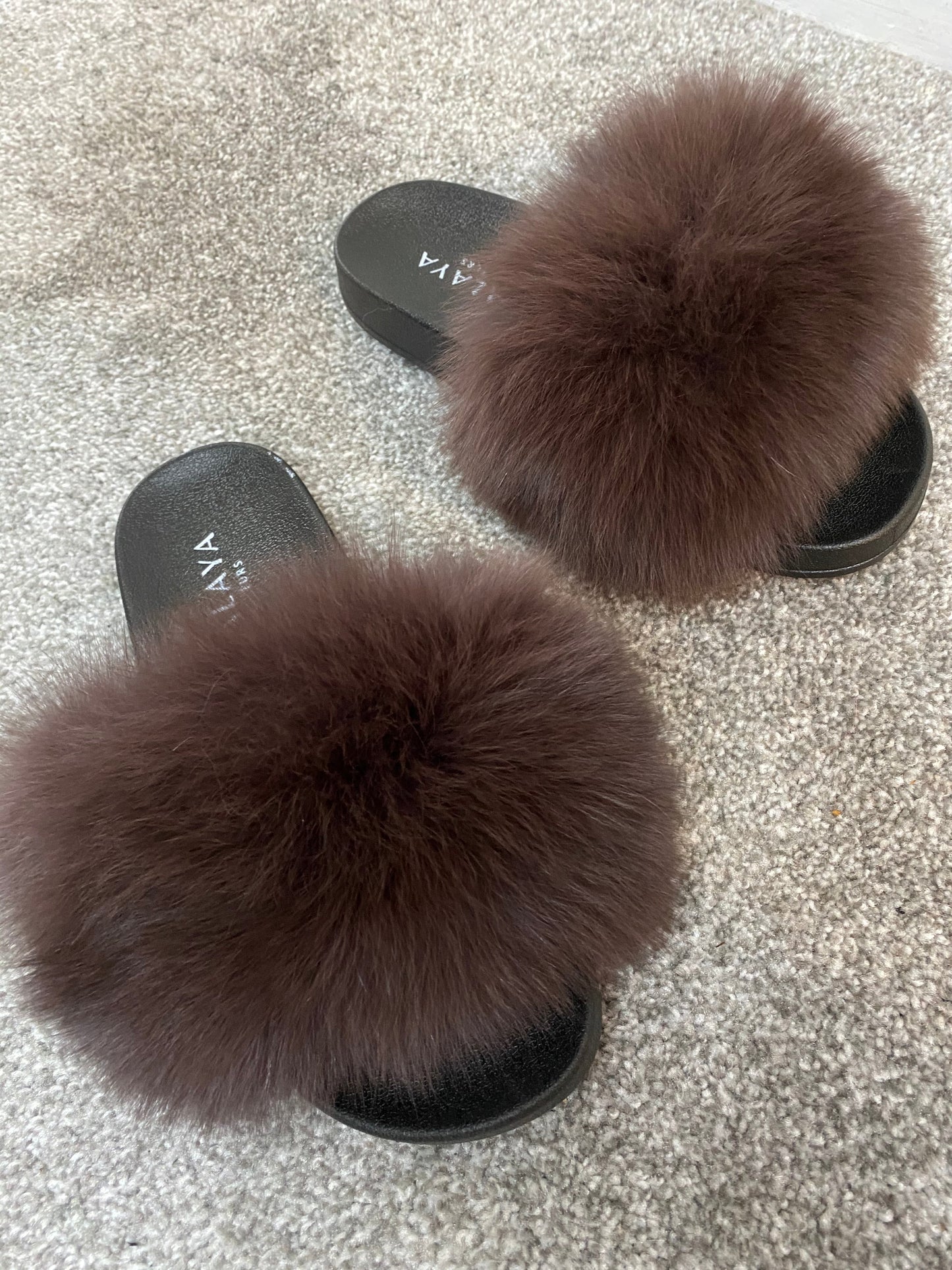 Brown Fur Sliders