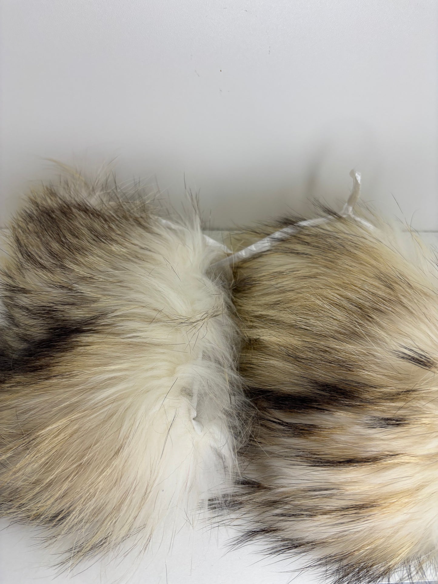 White Raccoon Fur Cuffs