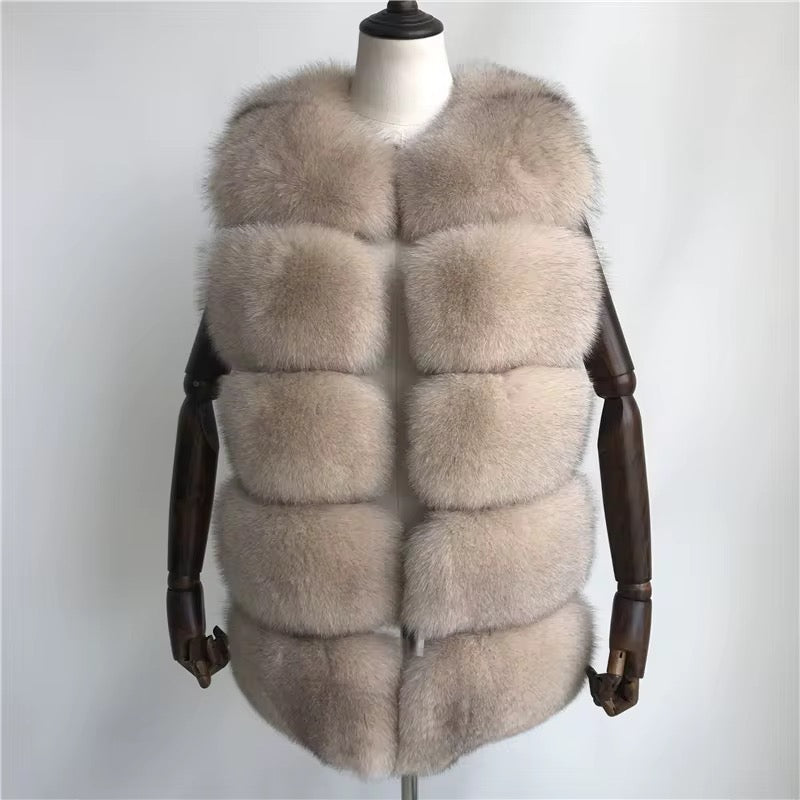 5 Row Fox Fur Gilet