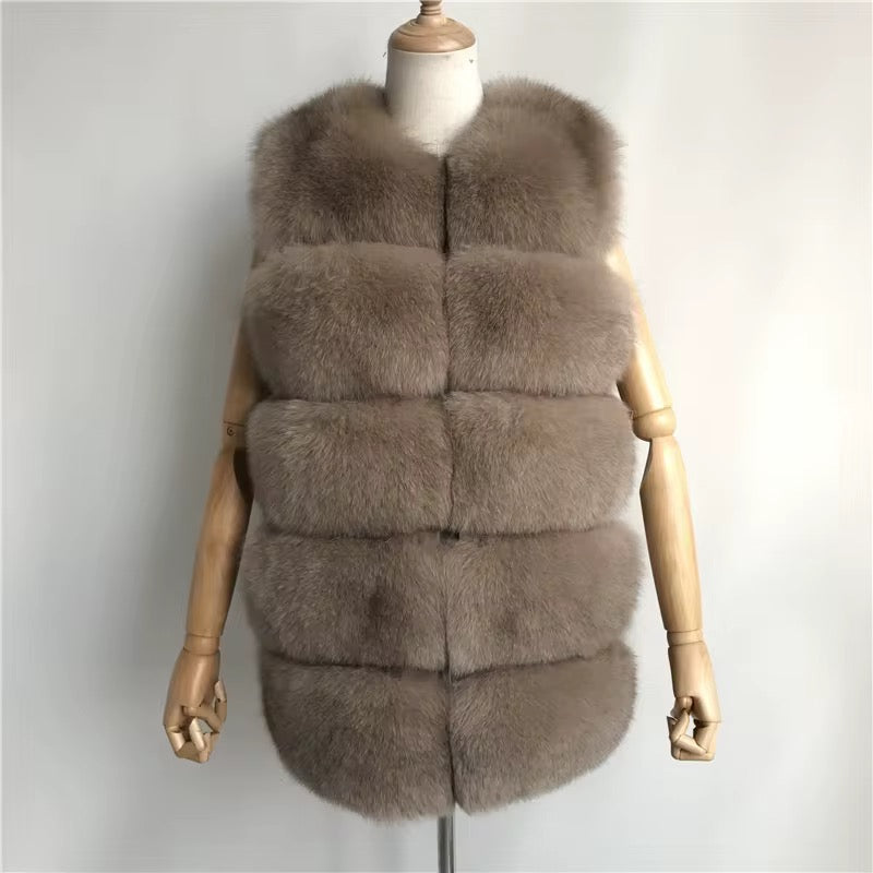 5 Row Fox Fur Gilet