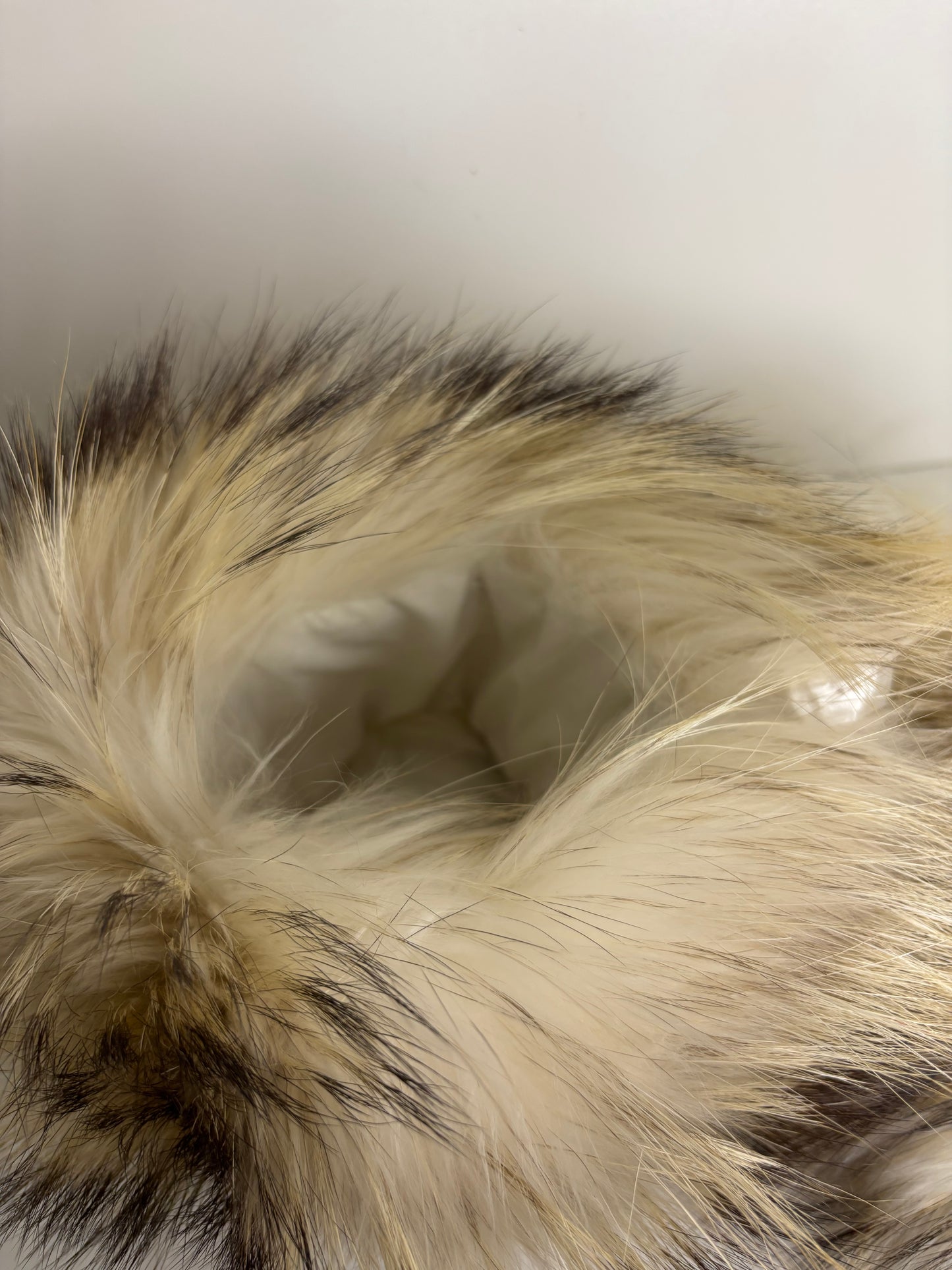 White Raccoon Fur Cuffs