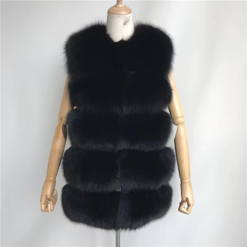 5 Row Fox Fur Gilet