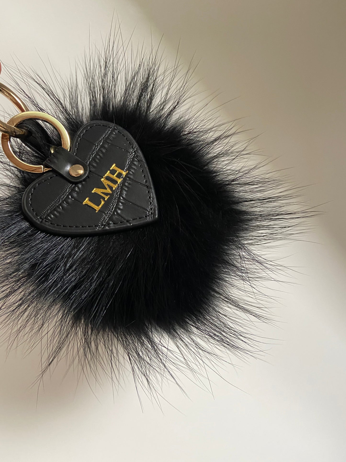 Personalised Leather Heart Keyring