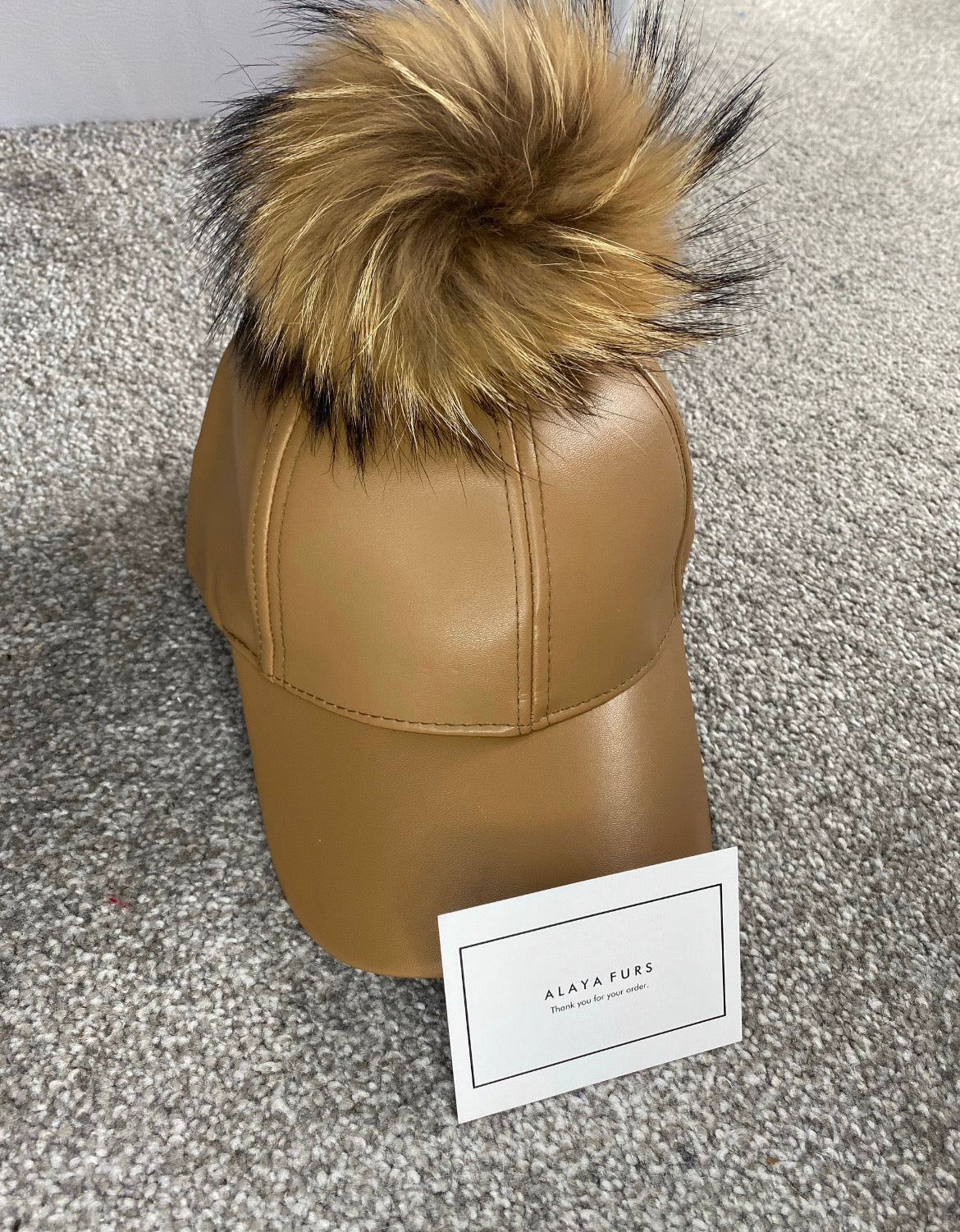 Fur Leather Cap