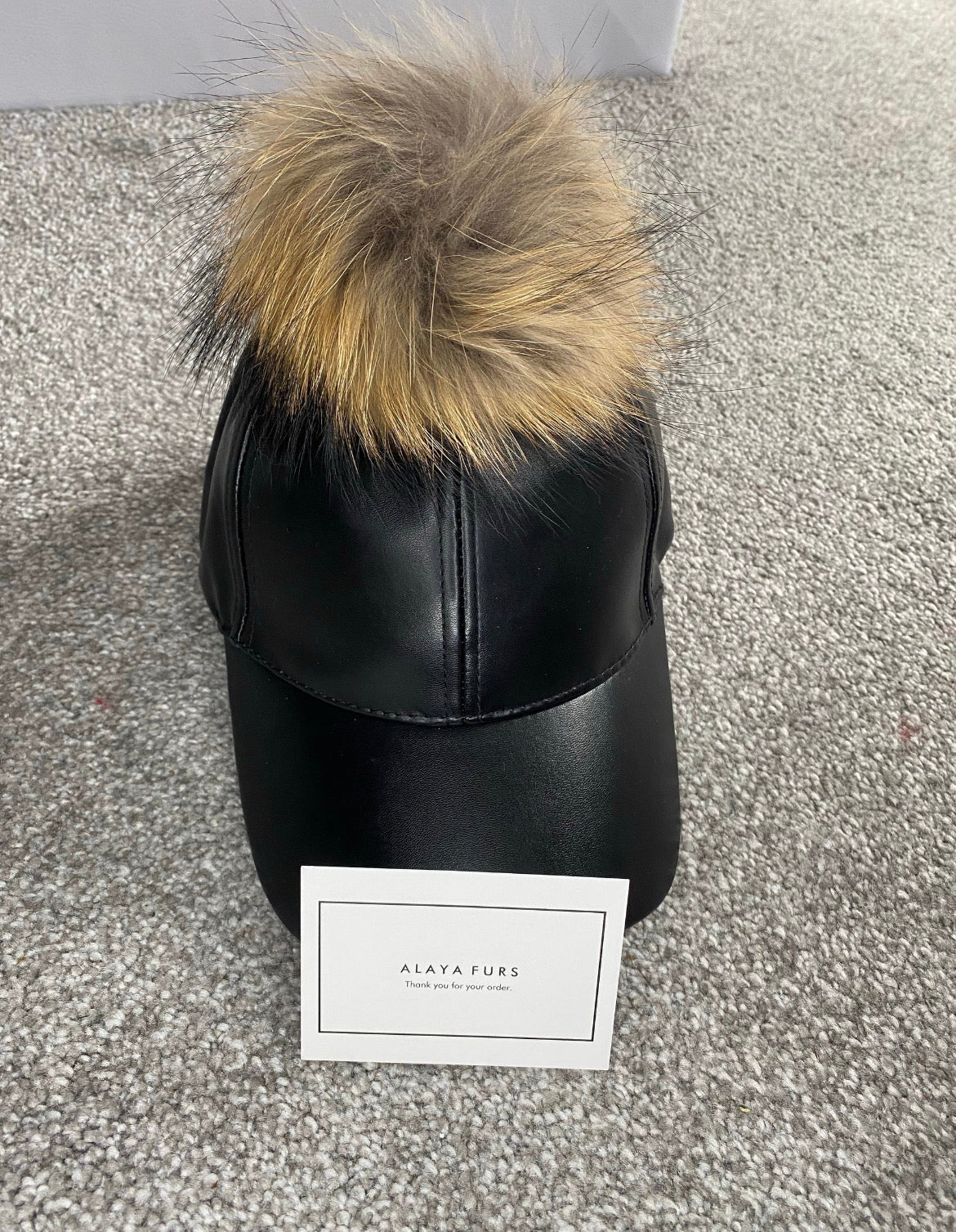 Fur Leather Cap