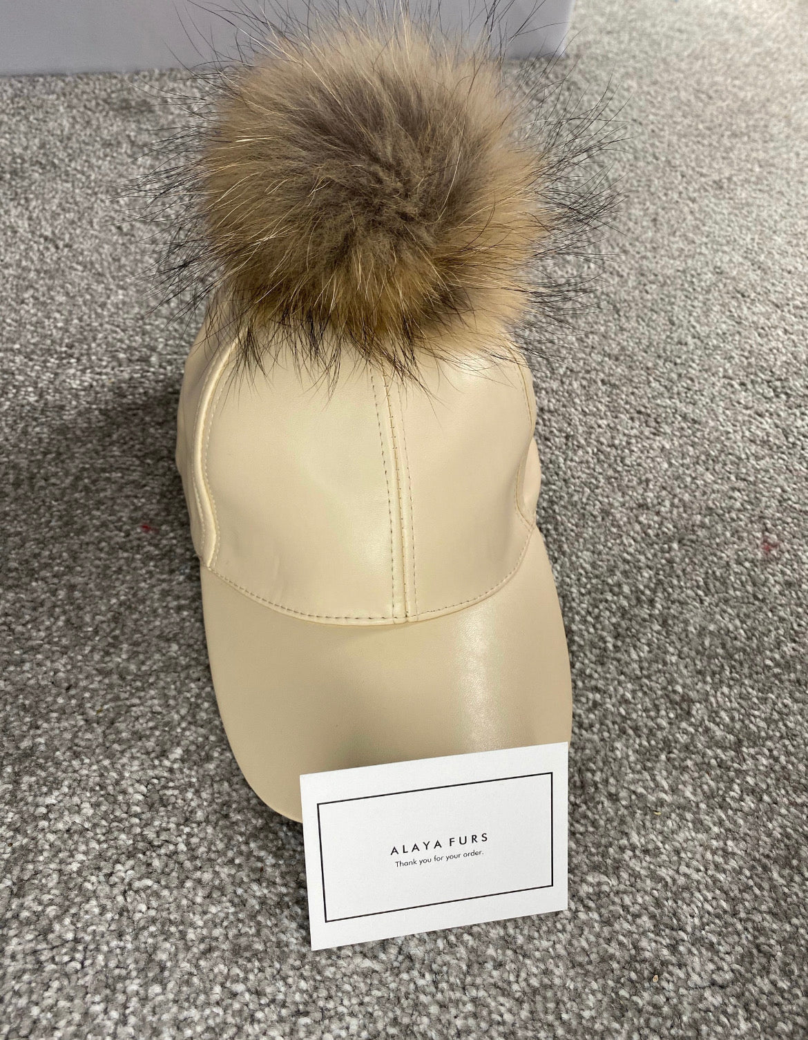 Fur Leather Cap